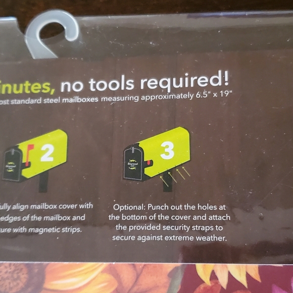 Fall Beauty Floral Magnetic Mailbox Cover Welcome Autumn Pumpkins Briarwood - Picture 8 of 8